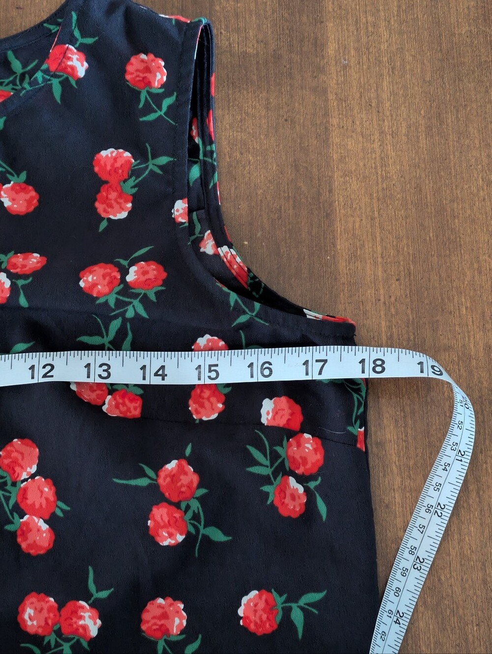 Talbots XS Navy Sleeveless With Raspberry Print - Picture 8 of 8